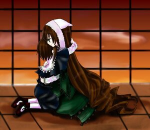 Rating: Safe Score: 0 Tags: 1girl animal_ears brown_hair dress frills full_body green_eyes image long_hair long_sleeves pair profile sitting solo souseiseki suiseiseki tile_floor tiles very_long_hair User: admin