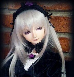 Rating: Safe Score: 0 Tags: 1girl bangs black_ribbon closed_mouth doll flower frills hairband lips long_hair looking_at_viewer photo purple_eyes rose silver_hair smile solo suigintou upper_body User: admin