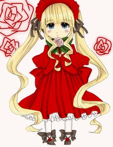 Rating: Safe Score: 0 Tags: 1girl blonde_hair blue_eyes bonnet bow bowtie dress flower full_body green_bow image long_hair long_sleeves looking_at_viewer pantyhose pink_flower pink_rose red_dress red_flower red_rose rose shinku shoes solo twintails very_long_hair white_legwear User: admin