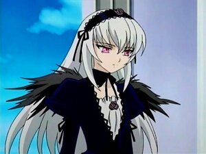 Rating: Safe Score: 0 Tags: 1girl detached_collar dress flower frills hairband image long_hair long_sleeves looking_at_viewer pink_eyes silver_hair solo suigintou upper_body very_long_hair wings User: admin