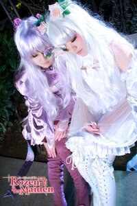 Rating: Safe Score: 0 Tags: 2girls choker closed_eyes dress flower frills lips long_hair multiple_cosplay multiple_girls rose siblings sitting tagme white_hair User: admin