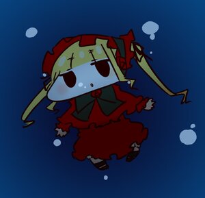 Rating: Safe Score: 0 Tags: 1girl blonde_hair chibi dress full_body full_moon image long_hair long_sleeves moon night red_dress shinku solo User: admin