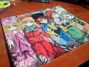 Rating: Safe Score: 0 Tags: 6+girls blonde_hair blue_eyes bow brown_hair dress green_eyes green_hair hat hina_ichigo image kanaria long_hair multiple multiple_girls pink_bow red_eyes red_hair shinku short_hair siblings sisters souseiseki suiseiseki tagme traditional_media twins User: admin