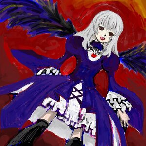 Rating: Safe Score: 0 Tags: 1girl :d dress frills image juliet_sleeves long_hair long_sleeves looking_at_viewer open_mouth puffy_sleeves red_eyes smile solo standing suigintou wings User: admin