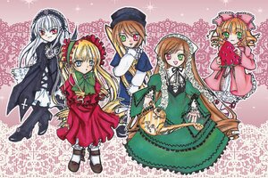 Rating: Safe Score: 0 Tags: blonde_hair blue_dress blue_eyes bow brown_hair dress frills green_dress green_eyes hat head_scarf heterochromia hina_ichigo image long_hair long_sleeves looking_at_viewer multiple multiple_girls open_mouth pink_bow red_eyes shinku siblings sisters smile souseiseki suigintou suiseiseki tagme very_long_hair wings User: admin