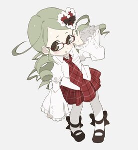 Rating: Safe Score: 0 Tags: 1girl ahoge auto_tagged curly_hair drill_hair glasses green_hair image kanaria labcoat long_sleeves mary_janes necktie pantyhose plaid plaid_skirt shoes skirt solo striped twin_drills User: admin