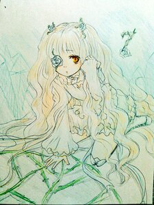 Rating: Safe Score: 0 Tags: 1girl dress expressionless eyepatch flower frills image kirakishou long_hair long_sleeves rose solo thorns traditional_media very_long_hair vines User: admin