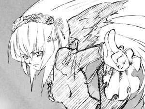 Rating: Safe Score: 0 Tags: 1girl dress flower greyscale hairband image long_sleeves looking_at_viewer monochrome ribbon solo suigintou upper_body wings User: admin