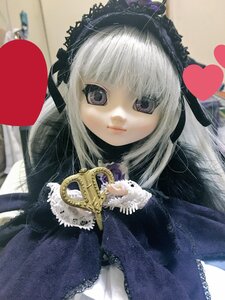 Rating: Safe Score: 0 Tags: 1girl bangs closed_mouth doll fur_trim heart lace lips long_hair looking_at_viewer photo ribbon solo suigintou upper_body User: admin