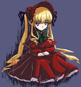 Rating: Safe Score: 0 Tags: 1girl artist_request blonde_hair blue_eyes bonnet bow bowtie dress full_body green_bow green_neckwear image long_hair long_sleeves looking_at_viewer red_dress rozen_maiden shinku simple_background sitting solo twintails very_long_hair User: admin