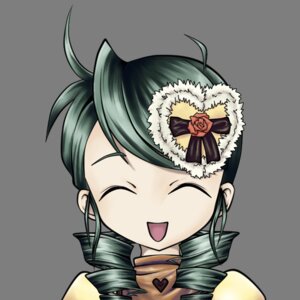 Rating: Safe Score: 0 Tags: 1girl :d ahoge border closed_eyes drill_hair flower green_hair heart image kanaria open_mouth portrait rose smile solo transparent_background twin_drills User: admin