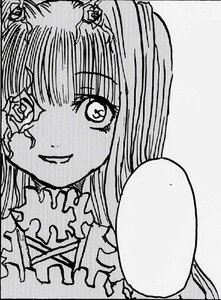 Rating: Safe Score: 0 Tags: 1girl bangs bare_shoulders blush closed_mouth greyscale image kirakishou looking_at_viewer monochrome simple_background smile solo User: admin