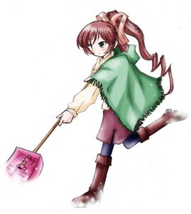 Rating: Safe Score: 0 Tags: 1girl artist_request bag boots bow coat drill_hair full_body green_eyes heterochromia image long_hair long_sleeves looking_back pantyhose photoshop_(medium) ponytail rozen_maiden shovel snow_shovel solo standing striped suiseiseki User: admin
