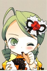 Rating: Safe Score: 0 Tags: 1girl ahoge blush eating flower food green_eyes green_hair hair_ornament holding_food holding_pizza image kanaria long_sleeves rose solo upper_body User: admin
