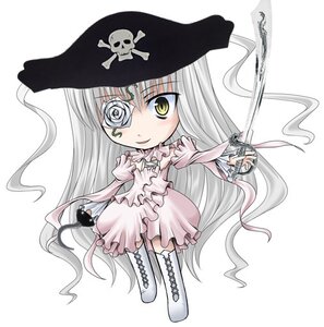 Rating: Safe Score: 0 Tags: 1girl boots chibi dress eyepatch hat image kirakishou long_hair long_sleeves solo very_long_hair yellow_eyes User: admin