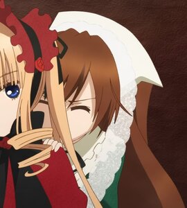 Rating: Safe Score: 0 Tags: 2girls blonde_hair blue_eyes bonnet closed_eyes dress drill_hair flower frills hairband hat image long_sleeves multiple_girls pair rose shinku suiseiseki yuri User: admin