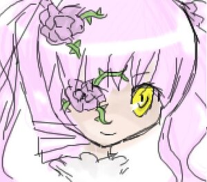 Rating: Safe Score: 0 Tags: 1girl bangs closed_mouth eyebrows_visible_through_hair image kirakishou leaf pink_hair plant portrait simple_background solo User: admin