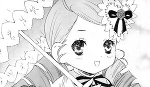 Rating: Safe Score: 0 Tags: 1girl :d blush drill_hair flower greyscale hat image kanaria long_hair monochrome open_mouth ribbon rose smile solo top_hat User: admin