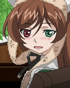 Rating: Safe Score: 0 Tags: 1girl blush braid brown_hair green_eyes image long_hair open_mouth red_eyes solo suiseiseki User: admin