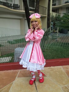 Rating: Safe Score: 0 Tags: 1girl 3d blonde_hair bow dress hinaichigo pink_dress solo User: admin