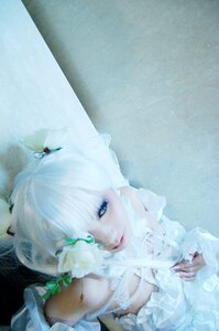 Rating: Safe Score: 0 Tags: 1girl blue_eyes kirakishou lips solo white_hair User: admin