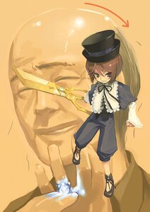 Rating: Safe Score: 0 Tags: 1girl brown_hair capelet full_body hat heterochromia image long_hair long_sleeves looking_at_viewer pants ribbon solo souseiseki standing top_hat User: admin