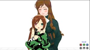 Rating: Safe Score: 0 Tags: 2girls blush brown_hair closed_eyes dress green_eyes heterochromia image letterboxed long_hair long_sleeves multiple_girls red_eyes siblings sisters solo souseiseki suiseiseki tongue twins User: admin