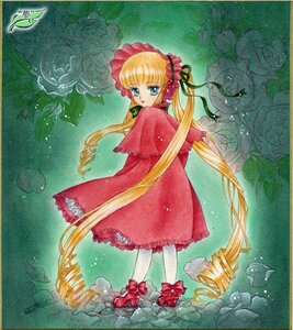 Rating: Safe Score: 0 Tags: 1girl blonde_hair blue_eyes bonnet bow dress drill_hair flower full_body image long_hair long_sleeves looking_at_viewer looking_back marker_(medium) pantyhose red_dress rose shinku shoes solo standing traditional_media twin_drills twintails very_long_hair watercolor_(medium) white_legwear User: admin