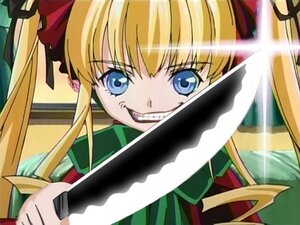 Rating: Safe Score: 0 Tags: 1girl blonde_hair blue_eyes image long_hair parody shinku solo sword weapon User: admin