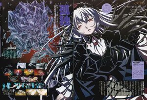 Rating: Safe Score: 0 Tags: 1girl black_dress black_wings dress flower frills hairband image lolita_hairband long_hair long_sleeves looking_at_viewer red_eyes rose silver_hair solo suigintou wings User: admin