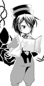 Rating: Safe Score: 0 Tags: 1girl book frills greyscale hat holding long_sleeves monochrome ribbon short_hair solo User: admin