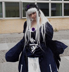 Rating: Safe Score: 0 Tags: 1girl dress flower gothic_lolita long_hair photo rose sitting solo suigintou very_long_hair white_hair User: admin