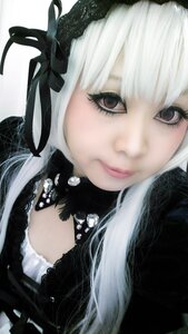 Rating: Safe Score: 0 Tags: 1girl bangs black_ribbon closed_mouth frills gothic_lolita jewelry lace lips lolita_fashion long_hair looking_at_viewer portrait ribbon solo suigintou white_hair User: admin