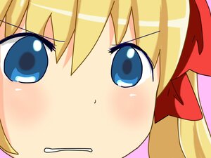 Rating: Safe Score: 0 Tags: 1girl blonde_hair blue_eyes blush bow close-up face hair_bow image long_hair looking_at_viewer shinku solo User: admin