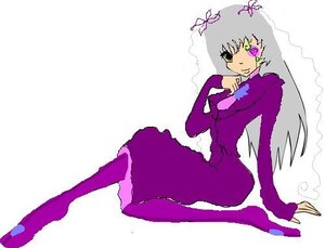 Rating: Safe Score: 0 Tags: 1girl barasuishou dress full_body image long_hair long_sleeves looking_at_viewer pantyhose purple_dress sitting solo striped User: admin