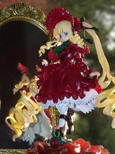 Rating: Safe Score: 0 Tags: 1girl blonde_hair blue_eyes bonnet bow doll dress drill_hair flower frills full_body long_hair long_sleeves looking_at_viewer red_dress rose shinku solo standing twin_drills twintails umbrella white_legwear User: admin