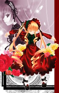 Rating: Safe Score: 0 Tags: 2girls blonde_hair bonnet bow closed_eyes dress flower frills hairband image long_hair long_sleeves multiple_girls pair red_dress red_flower red_rose rose shinku silver_hair suigintou twintails wings User: admin