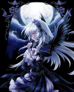 Rating: Safe Score: 0 Tags: 1girl black_dress black_flower black_rose black_wings commentary_request dress expressionless flower full_moon hairband highres image lolita_hairband long_hair moon mtyy night night_sky photoshop_(medium) profile purple_flower purple_rose red_eyes rose rozen_maiden silver_hair sky solo suigintou very_long_hair wings User: admin