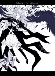 Rating: Safe Score: 0 Tags: 1girl dress flower gradient_hair greyscale hijiri_byakuren image letterboxed long_hair monochrome multicolored_hair solo suigintou thighhighs User: admin
