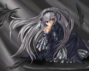 Rating: Safe Score: 0 Tags: 1girl auto_tagged black_wings dress frilled_sleeves frills full_body hairband image long_hair long_sleeves looking_at_viewer silver_hair solo suigintou very_long_hair wings User: admin