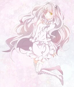 Rating: Safe Score: 0 Tags: 1girl boots bow cross-laced_footwear dress eyepatch frills full_body hair_ornament image kirakishou lace-up_boots long_hair long_sleeves solo striped striped_background thigh_boots thighhighs very_long_hair wavy_hair white_dress white_footwear yellow_eyes zettai_ryouiki User: admin