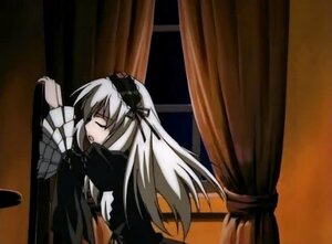 Rating: Safe Score: 0 Tags: 1girl closed_eyes curtains dress hairband image indoors long_hair long_sleeves open_mouth ribbon silver_hair sleeping solo suigintou very_long_hair window User: admin