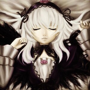 Rating: Safe Score: 0 Tags: 1girl black_dress black_wings closed_eyes doll_joints dress flower gothic_lolita hairband image joints lolita_fashion long_hair long_sleeves pink_rose red_rose ribbon rose silver_hair solo suigintou upper_body wings User: admin