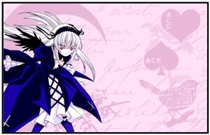 Rating: Safe Score: 0 Tags: 1girl black_wings dress flower frills hairband image lolita_hairband long_hair long_sleeves looking_at_viewer pink_eyes ribbon rose silver_hair solo suigintou very_long_hair wings User: admin