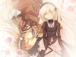 Rating: Safe Score: 0 Tags: 2girls black_ribbon blonde_hair bonnet closed_eyes dress flower frills hairband holding_hands image lolita_fashion lolita_hairband long_hair long_sleeves lying multiple_girls pair pink_flower pink_rose ribbon rose shinku silver_hair sleeping suigintou very_long_hair white_flower white_rose wide_sleeves User: admin