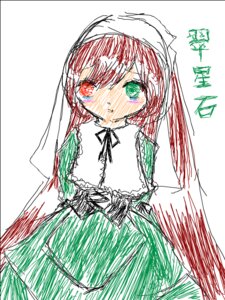 Rating: Safe Score: 0 Tags: 1girl bangs blush brown_hair closed_mouth dress eyebrows_visible_through_hair green_dress green_eyes heterochromia image long_hair long_sleeves looking_at_viewer red_eyes simple_background smile solo suiseiseki very_long_hair white_background User: admin