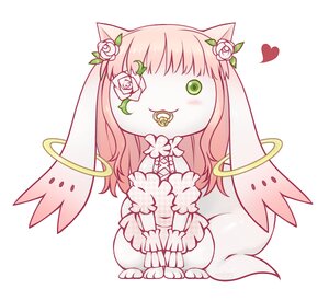 Rating: Safe Score: 0 Tags: 1girl animal_ears cat_ears dress flower hair_ornament heart image kirakishou long_hair pink_flower pink_hair pink_rose rose solo striped vertical_stripes white_flower white_rose wings User: admin