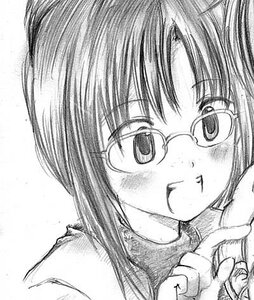 Rating: Safe Score: 0 Tags: 1girl blush glasses greyscale human image kusabue_mitsu looking_at_viewer monochrome simple_background solo white_background User: admin