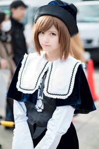 Rating: Safe Score: 0 Tags: 1girl 3d blurry blurry_background blurry_foreground capelet closed_mouth depth_of_field dress hat lips motion_blur photo short_hair solo solo_focus souseiseki User: admin