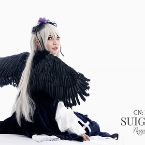 Rating: Safe Score: 0 Tags: 1girl dress flower gothic_lolita lips long_hair long_sleeves looking_at_viewer sitting solo suigintou wings User: admin